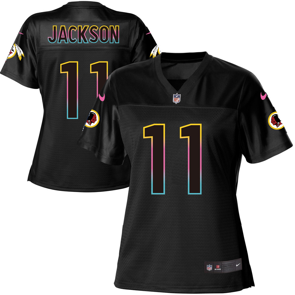 Women's Game DeSean Jackson Nike Jersey Black - #11 Fashion NFL Washington Redskins